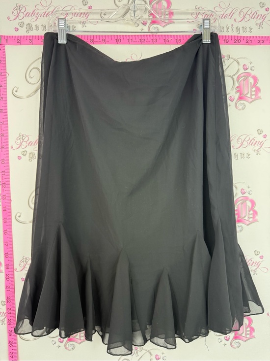 JS Collections Dresses & Skirts - JS Collections skirt ruffle hem fairy Black Circle Skirt with Flounced Hem